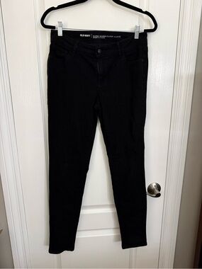Old Navy - Super Skinny Mid Rise Black Jeans - Women's